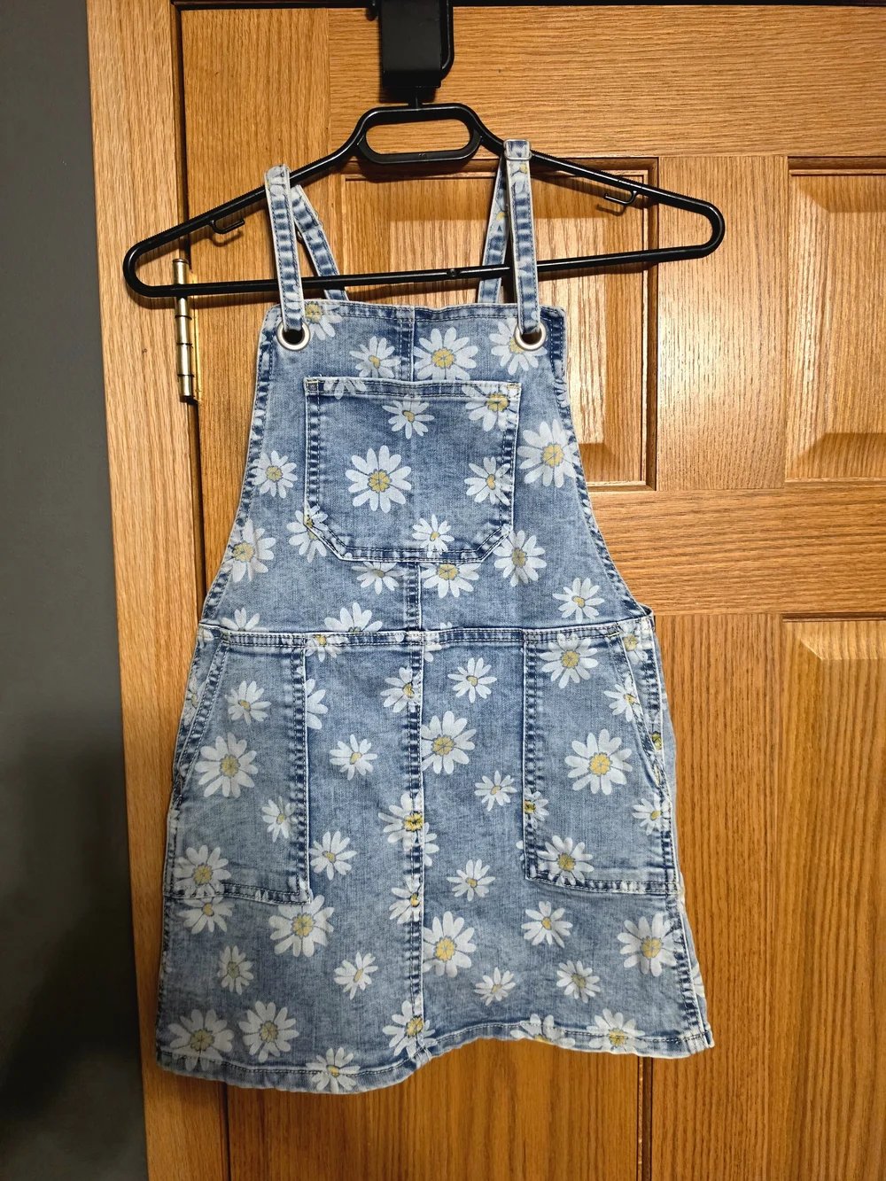 Cat & Jack Denim Dress with White Daisy Accents